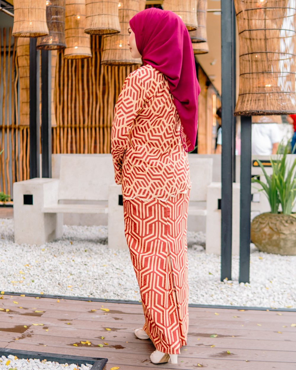 Kurung Qlarissa In Maroon