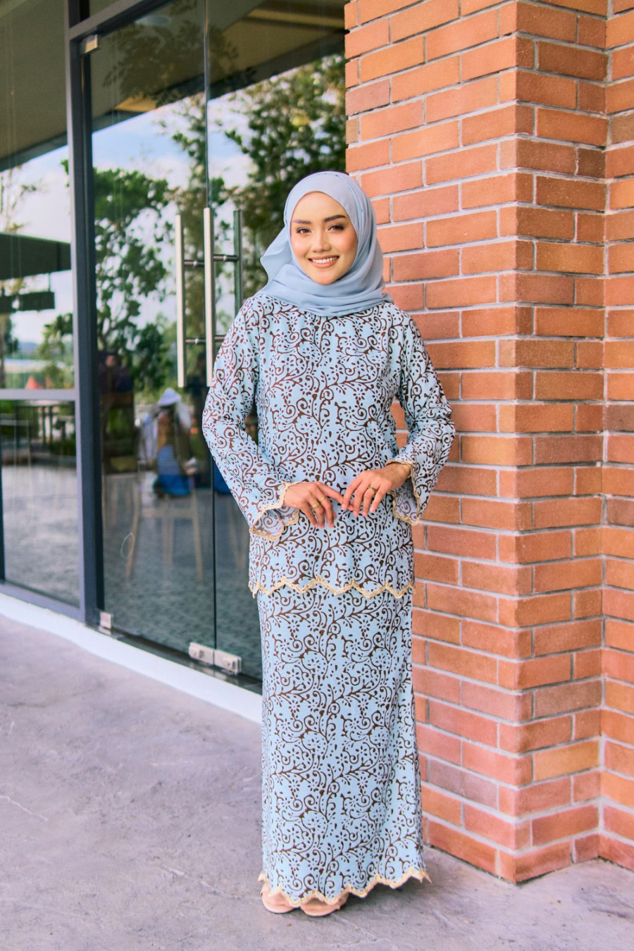 Kurung Natalie In Blueberry