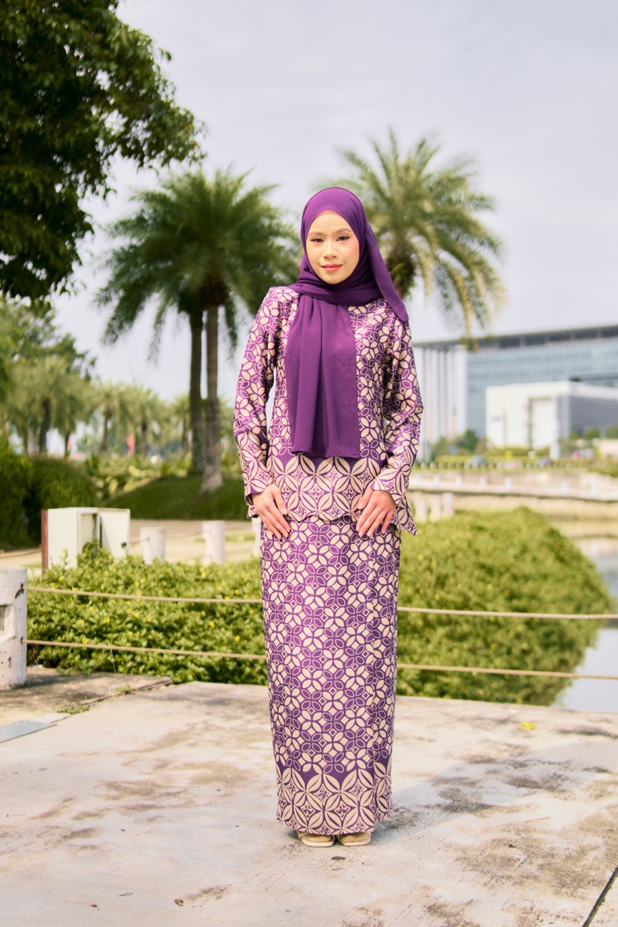 Kurung Milea In Purple