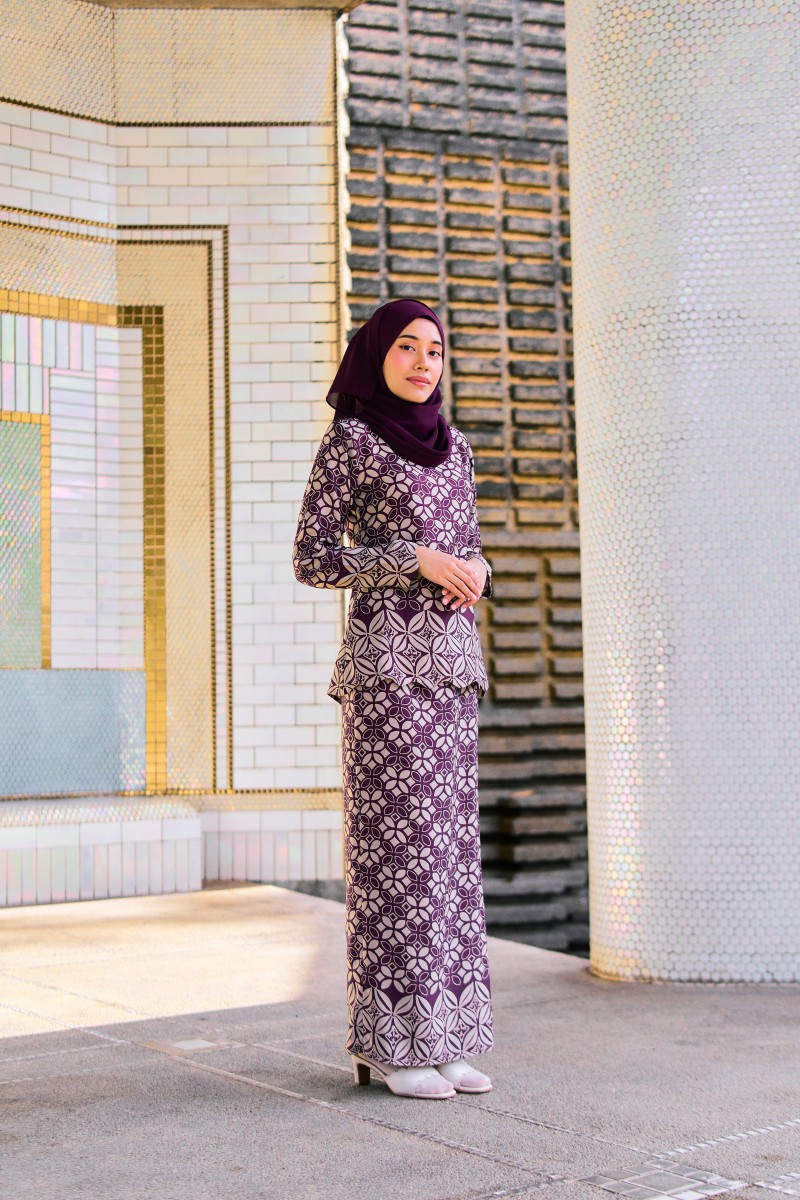 Kurung Milea In Purple