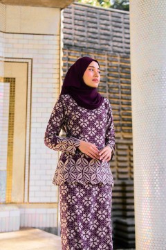 Kurung Milea In Purple