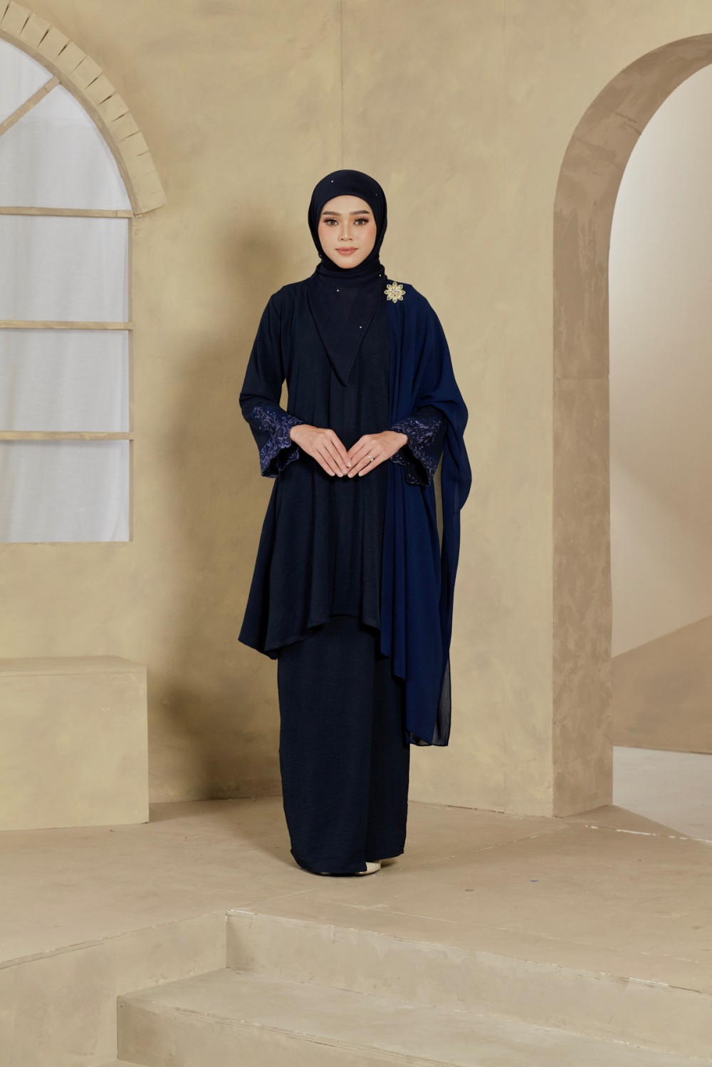 Kebaya Teja In Navy Blue