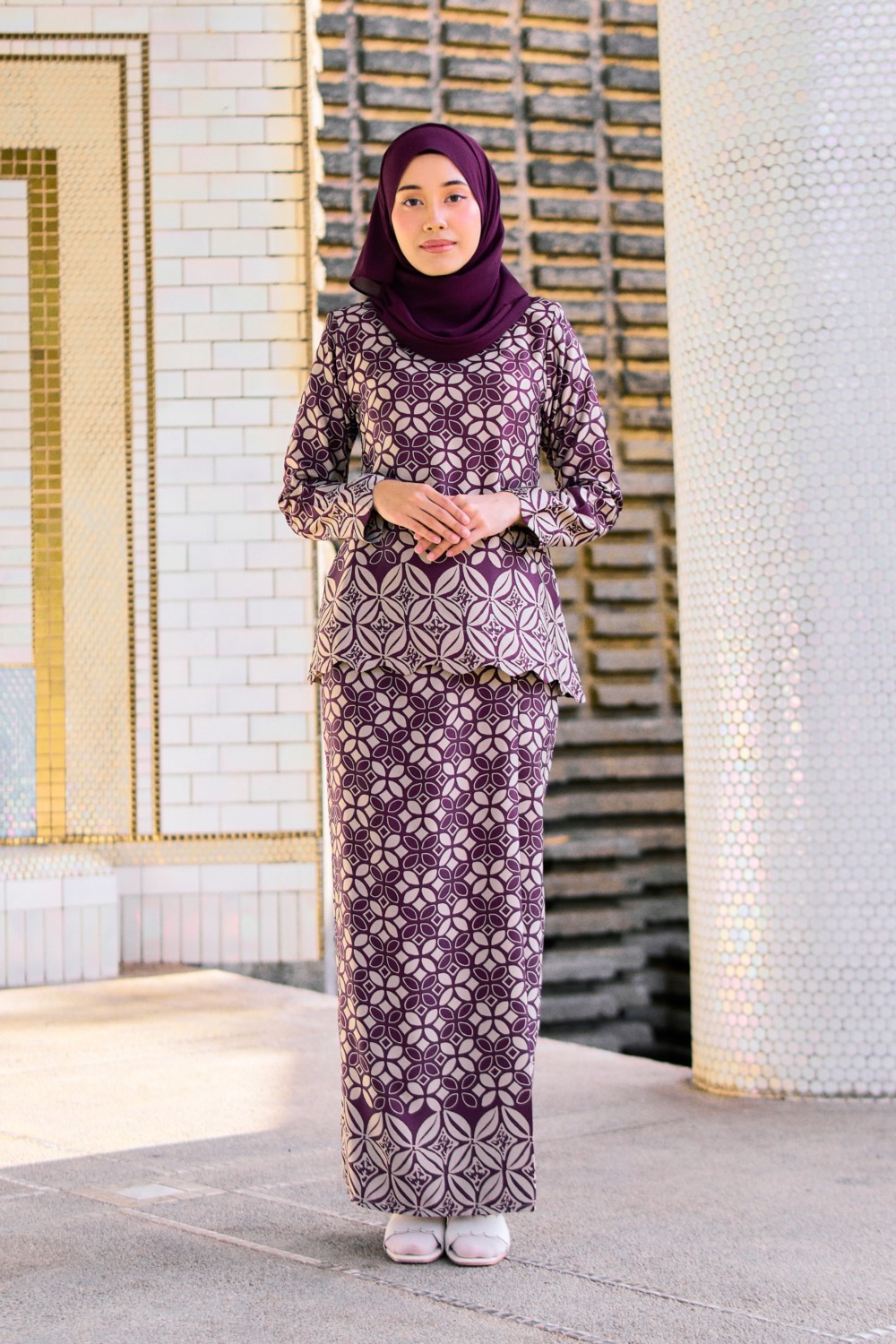 Kurung Milea In Purple