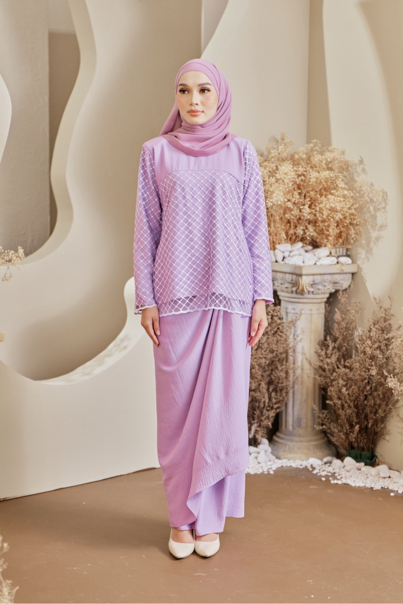 Kurung Nada In Lilac Purple