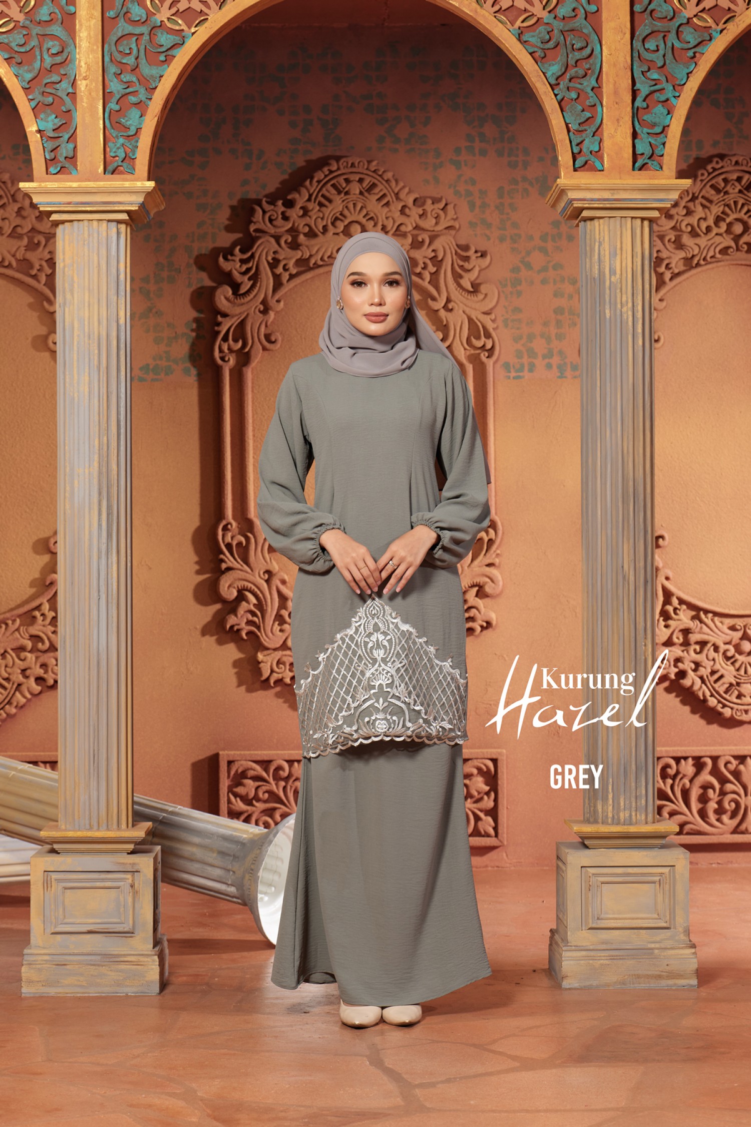 Kurung Hazel In Grey