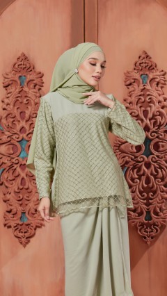 Kurung Nada In Sage Green