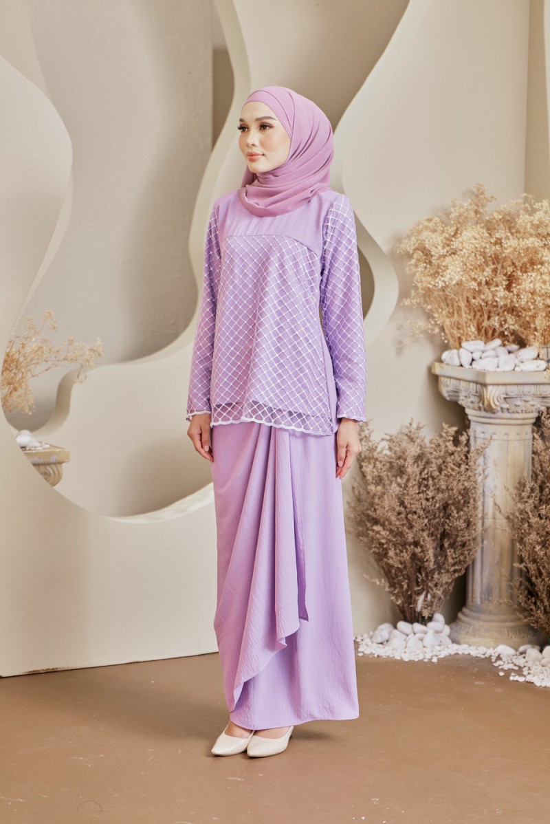 Kurung Nada In Lilac Purple