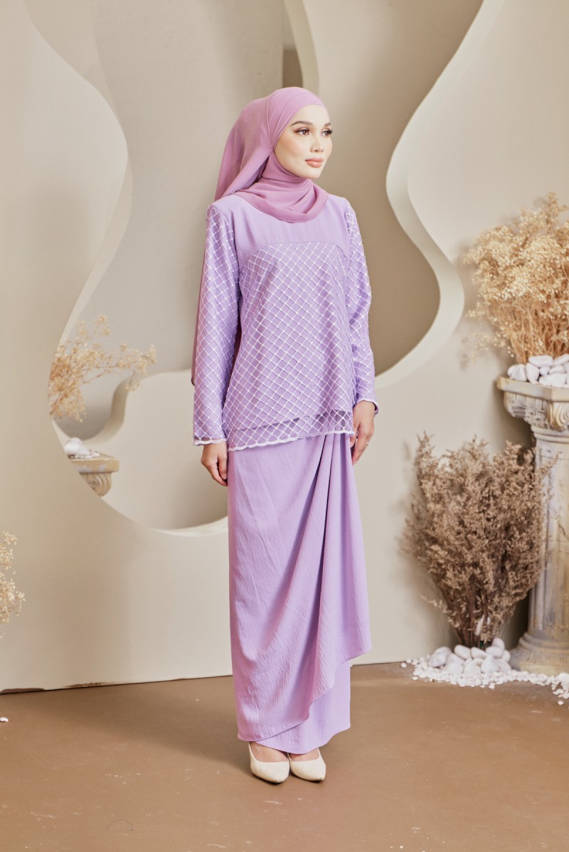 Kurung Nada In Lilac Purple