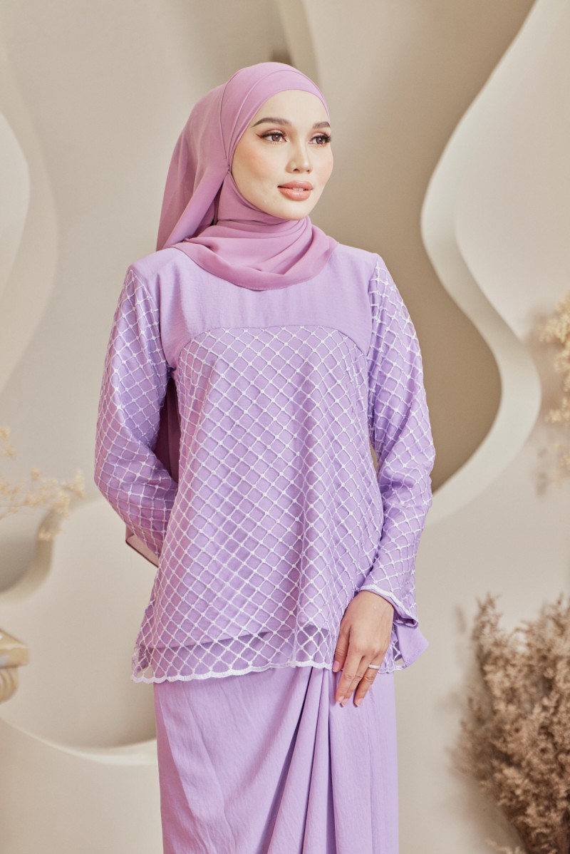 Kurung Nada In Lilac Purple