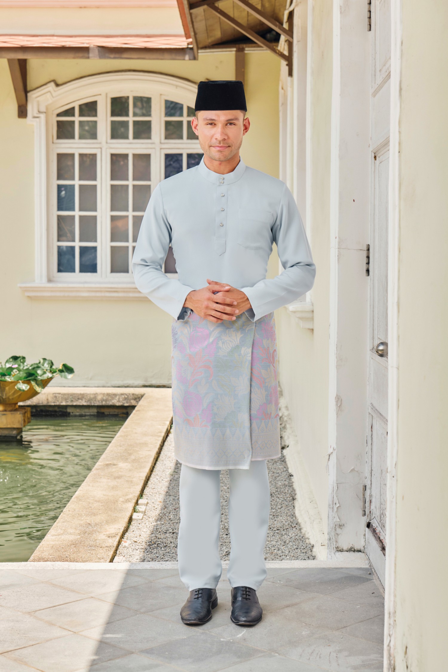 (Slim Fit) Baju Melayu Juma In Baby Blue