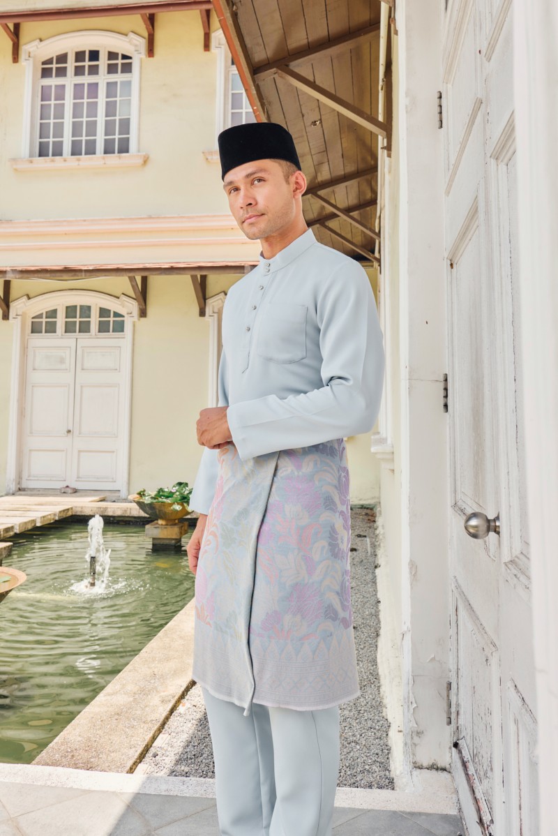 (Slim Fit) Baju Melayu Juma In Baby Blue