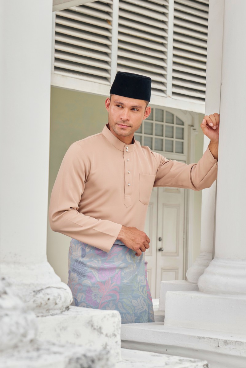 (Slim Fit) Baju Melayu Juma In Beige