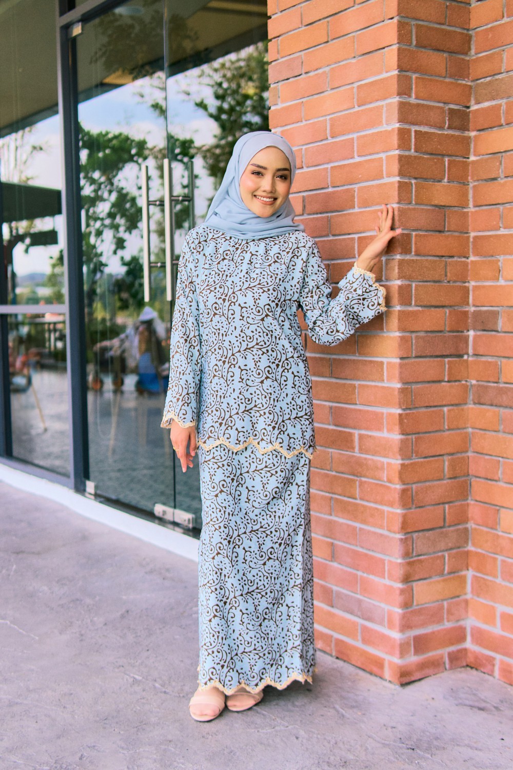 Kurung Natalie In Mint Choco