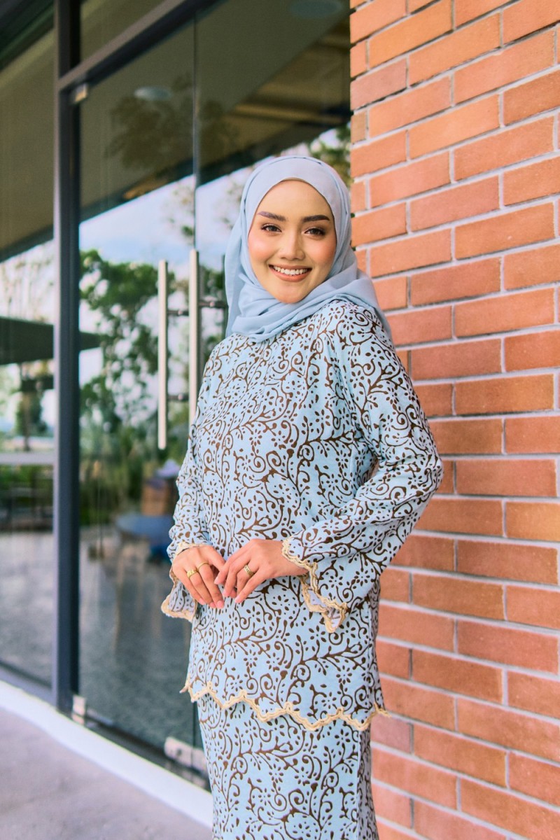 Kurung Natalie In Mint Choco