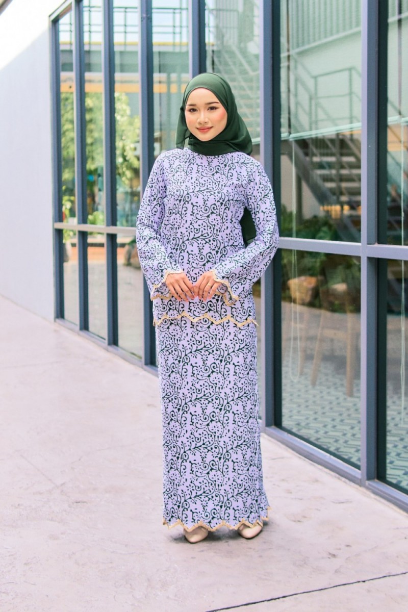 Kurung Natalie In Blueberry