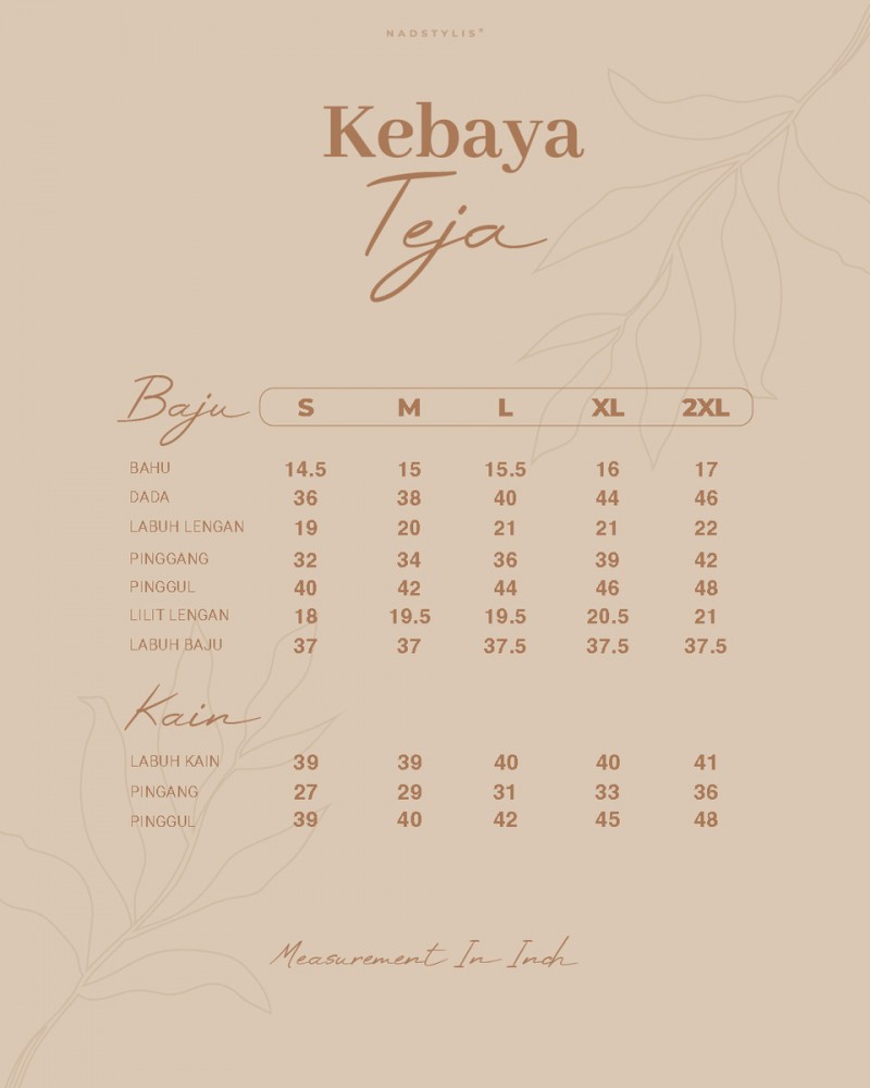 Kebaya Teja In Brown